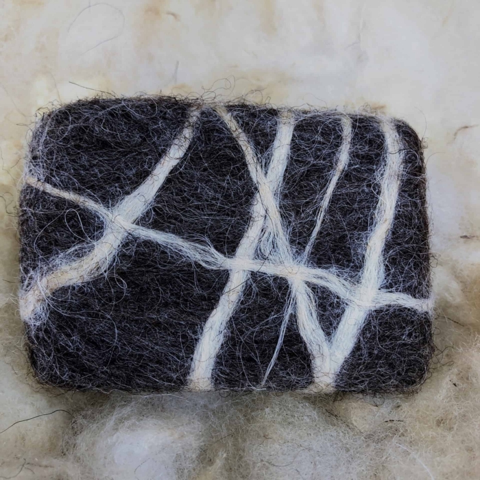 Olive oil soap with activated charcoal black and white
