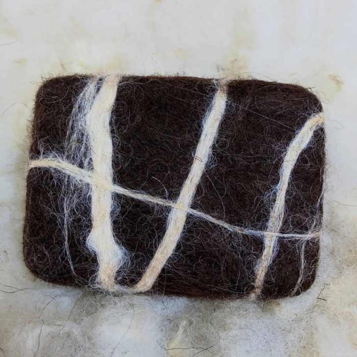 Olive oil soap with hemp oil in brown and white (2)